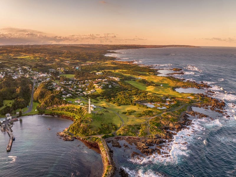 Aerial Photo of the King Island Golf Course and Currie Township