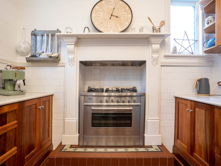 Traditional, galley kitchen with all new appliances