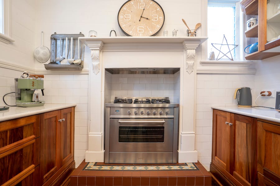 Traditional, galley kitchen with all new appliances