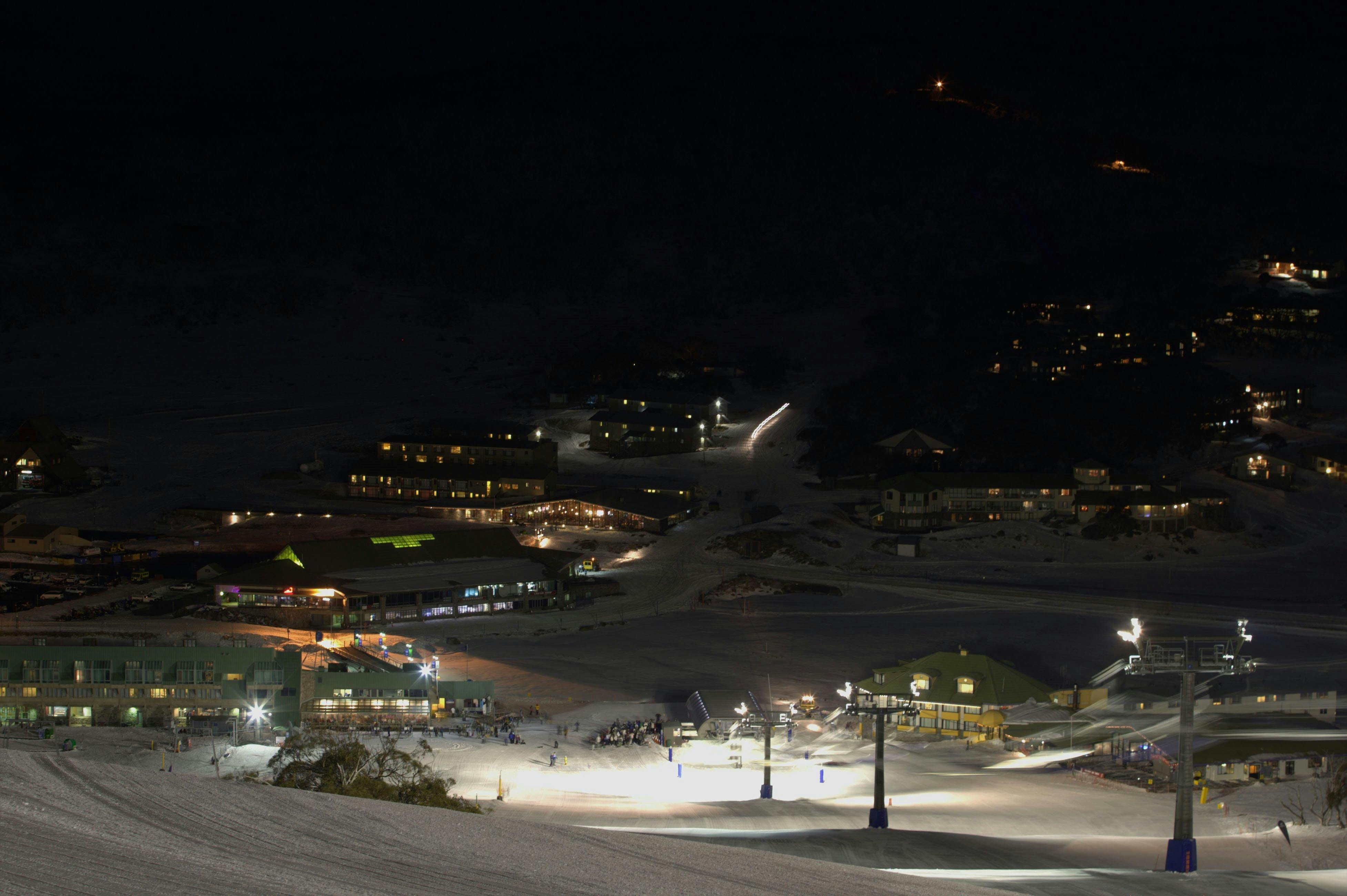 Night Skiing and Snowboarding