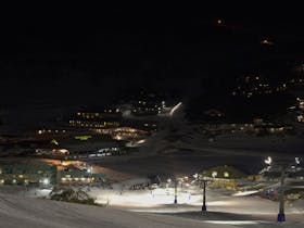 Night Skiing and Snowboarding