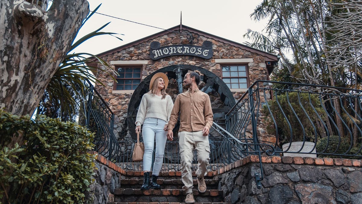 EXPLORING THE STREETS OF MONTVILLE OUTSIDE THE MONTROSE UNIT'S WATERWHEEL