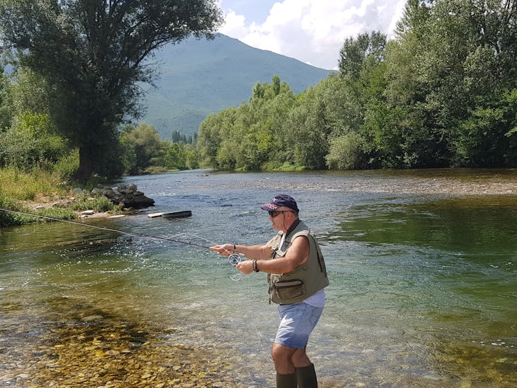 The Treska River Macedonia, Tane from Tumut Fly Fishing