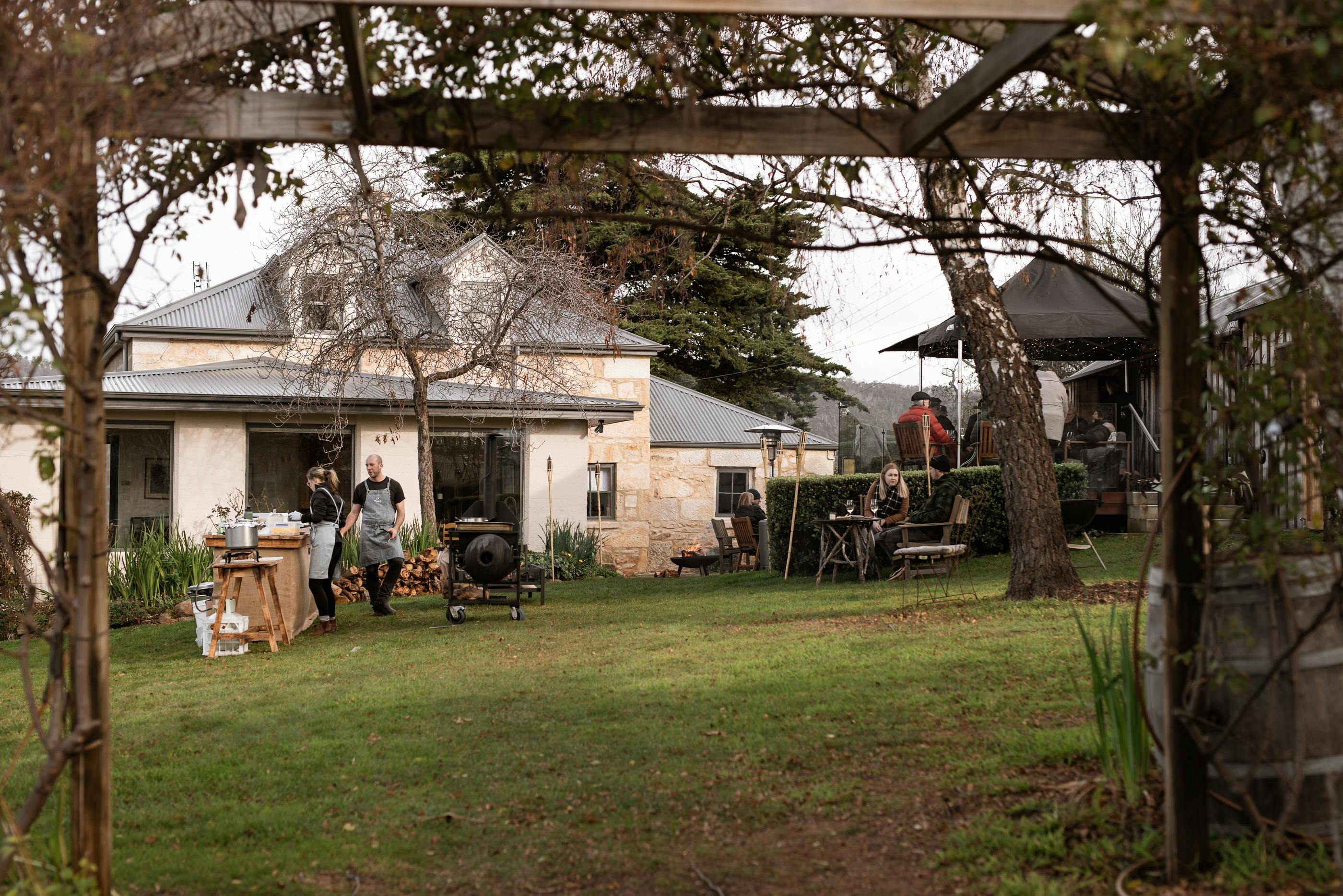 Garden and house next to Tasting Shed