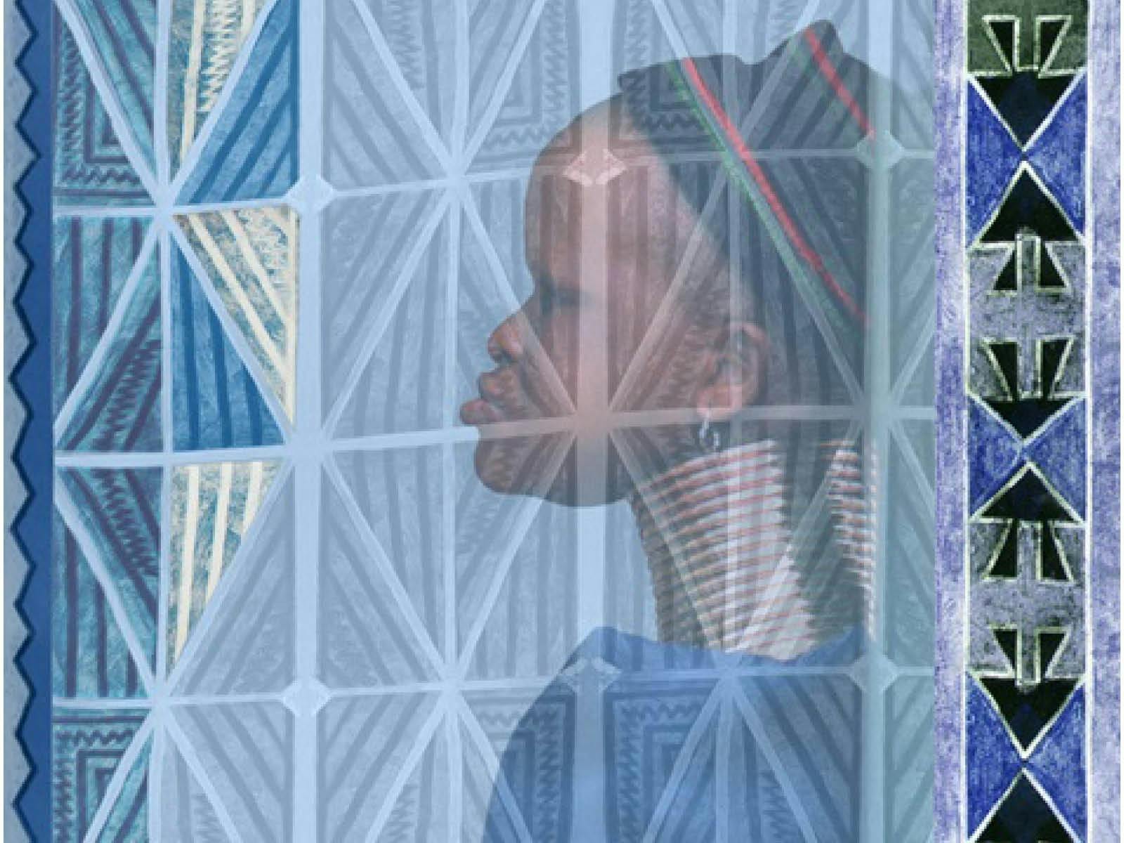 Photo collage of a person wearing blue