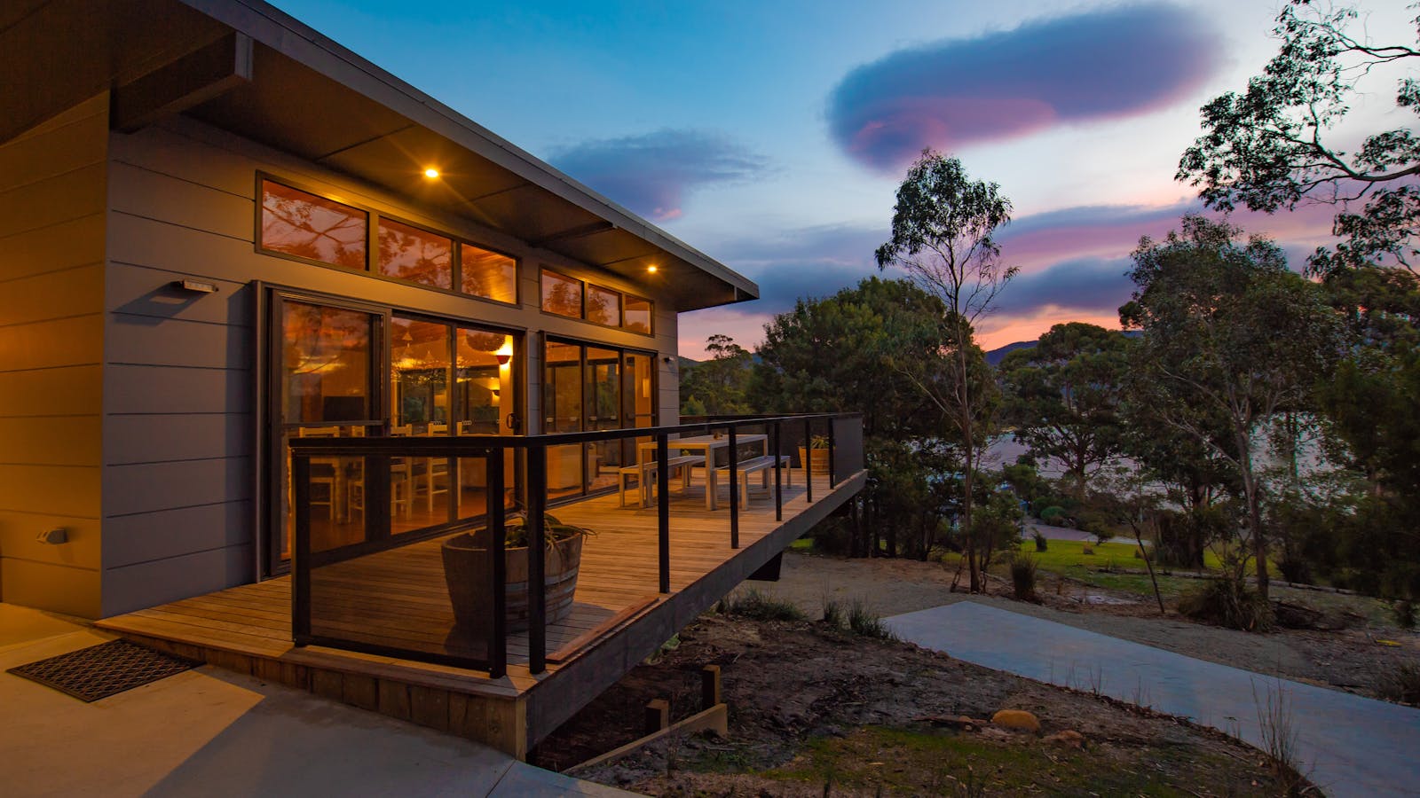 Watch the changing Sunset colours over Adventure Bay