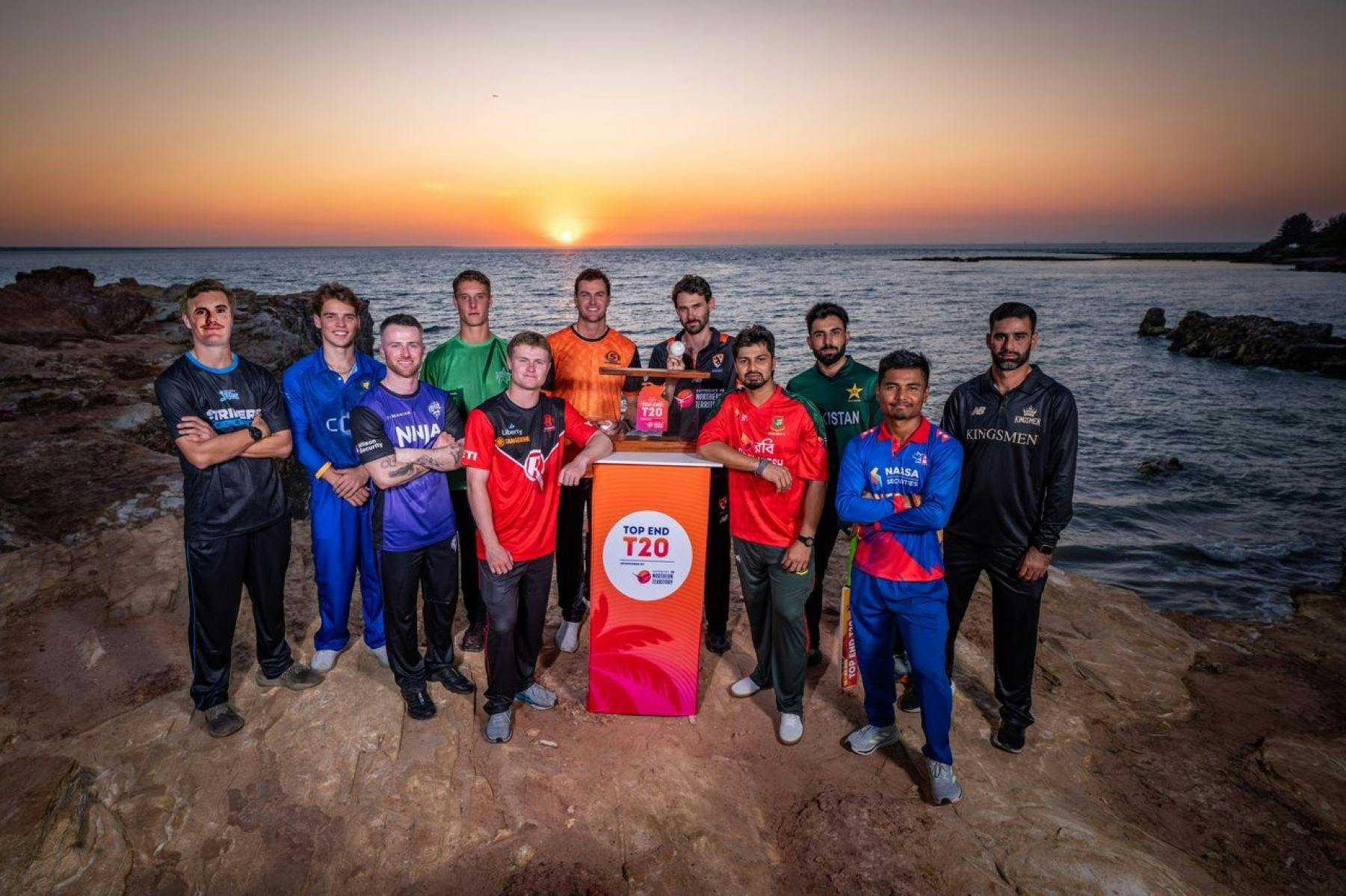 Marquee players from the 2025 Top End T20 Series assemble for the photo launch