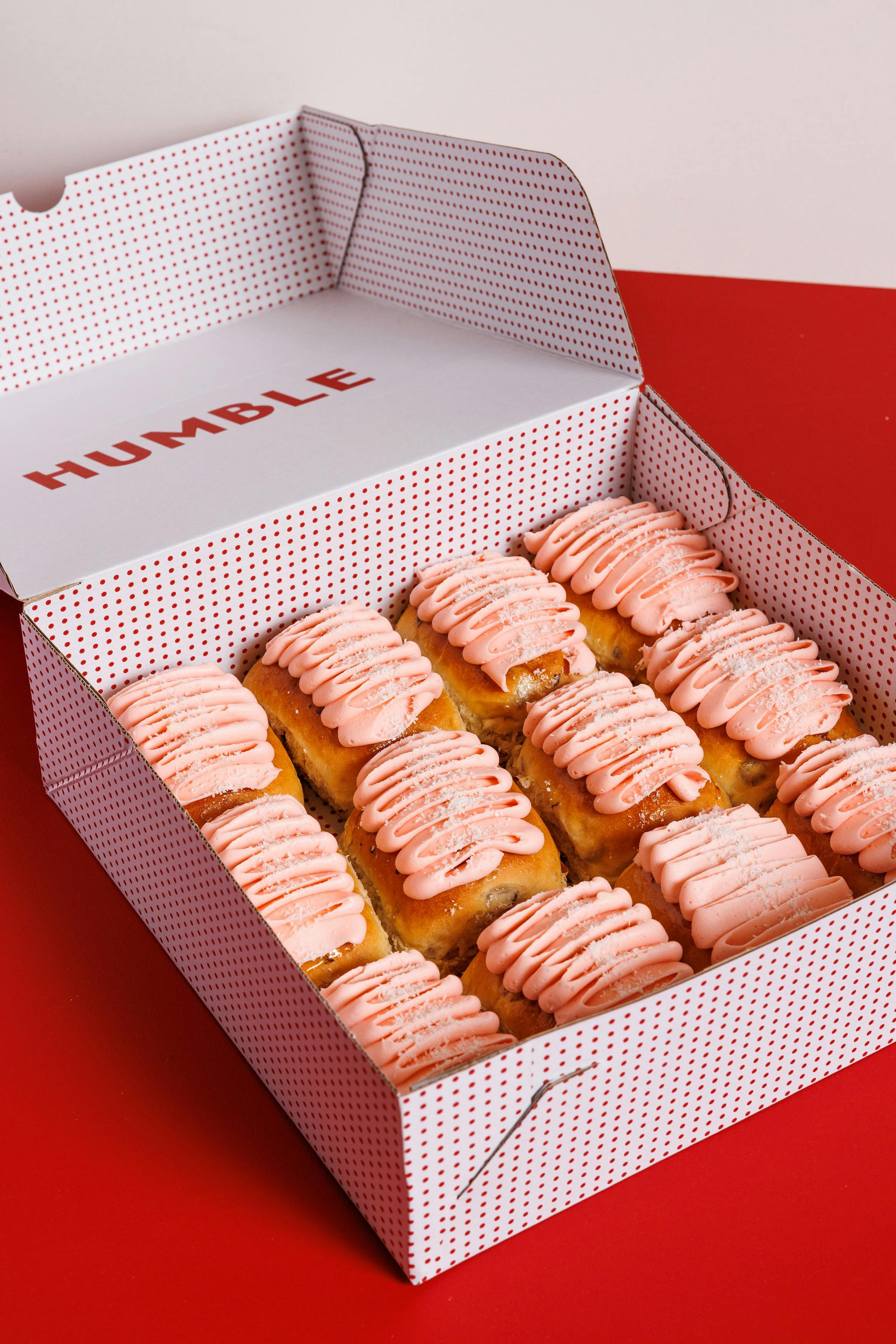 Humble finger bun in a box