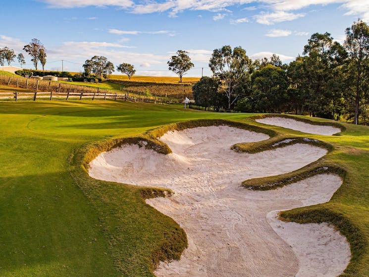 Magnificent greens and bunkers