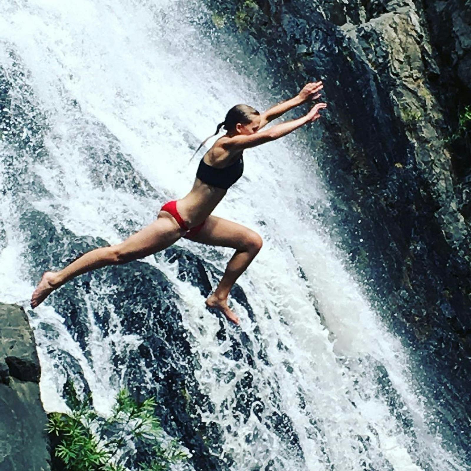 Jumping the falls
