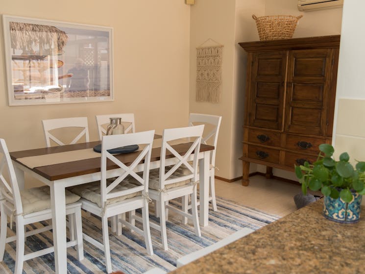 Taranaki Beach House | Opposite Town Beach - Dining Area