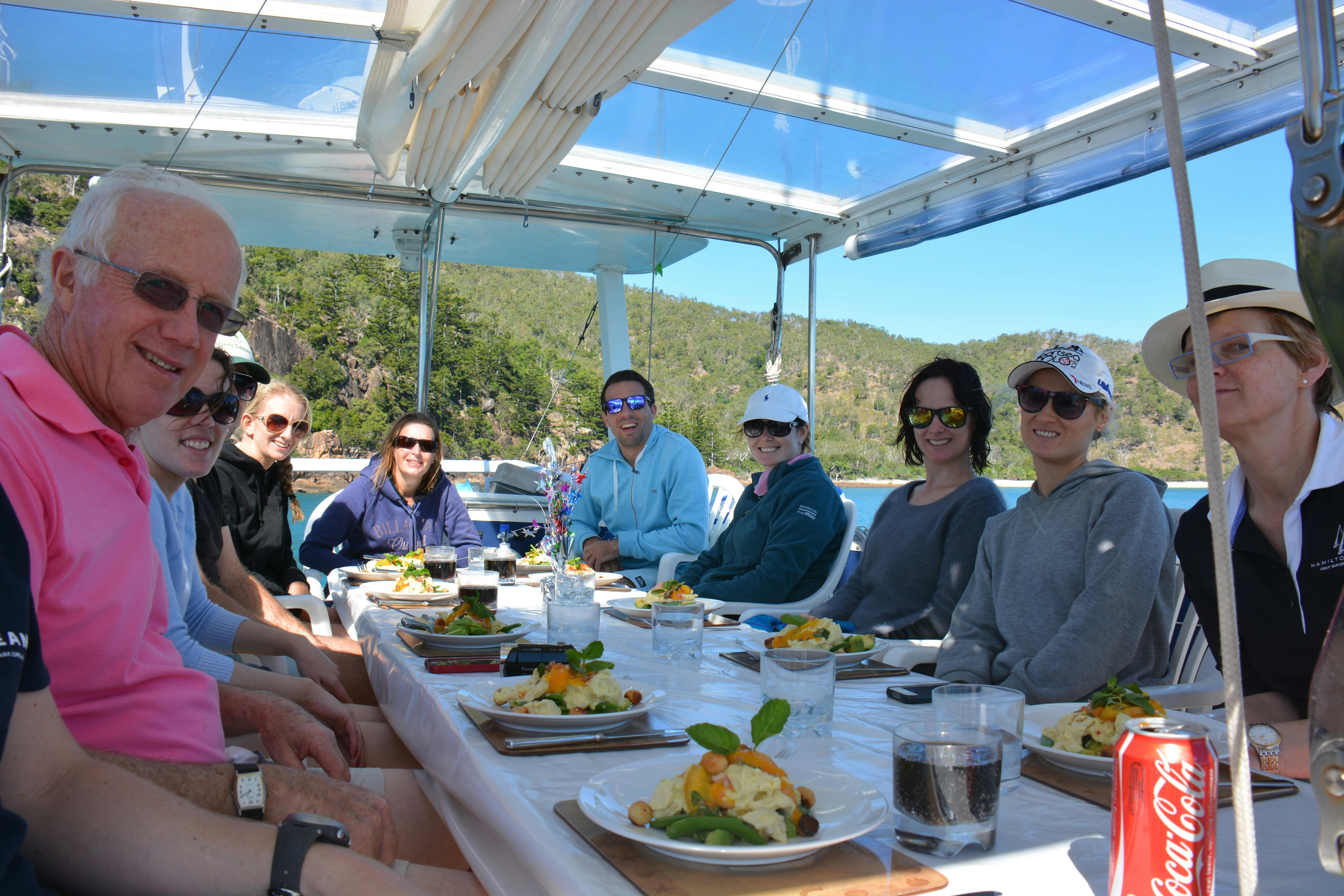 Lunch at Blue Pearl bay