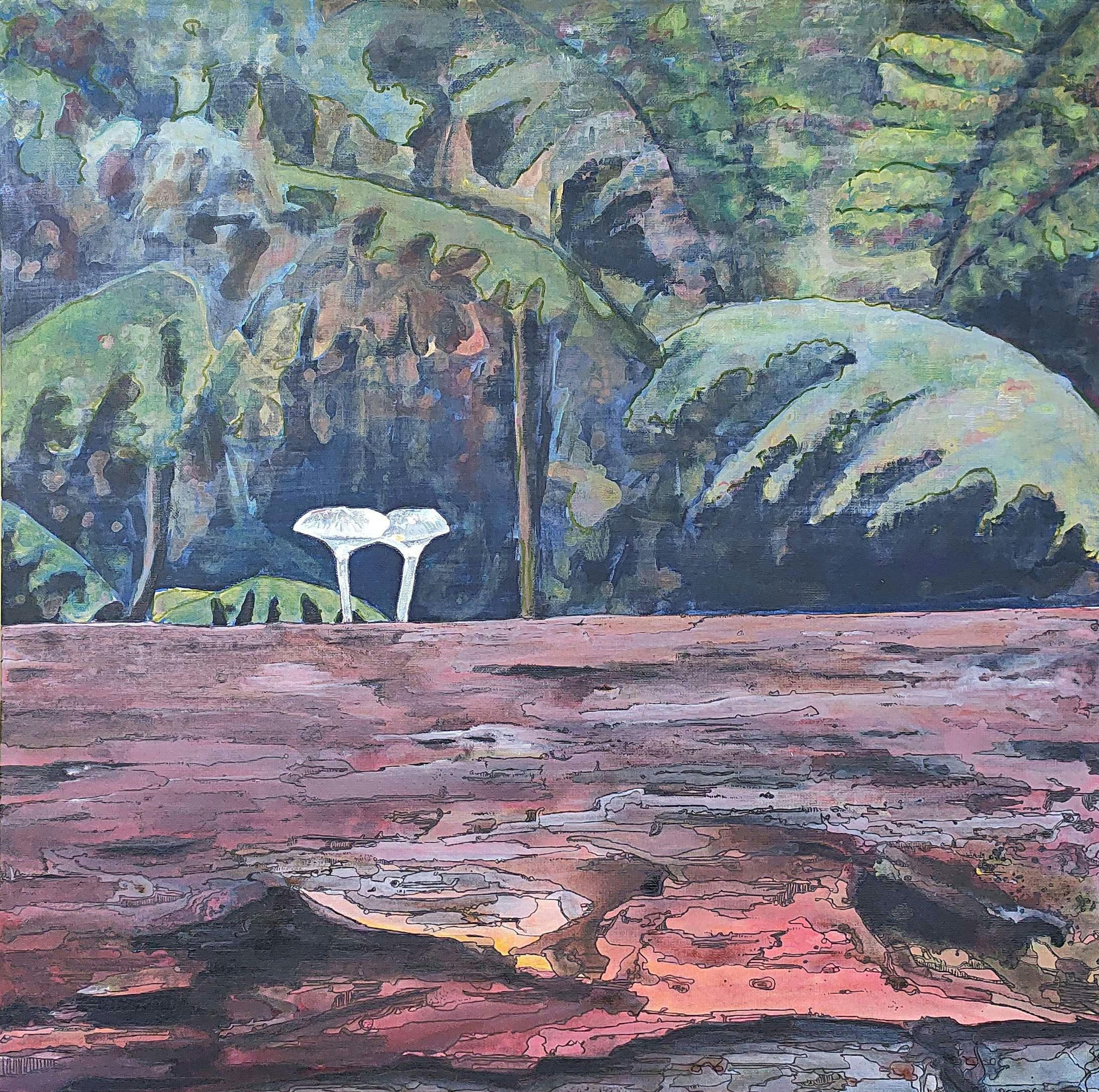 fungi, mushroom, paint, sip, class, acrylic,