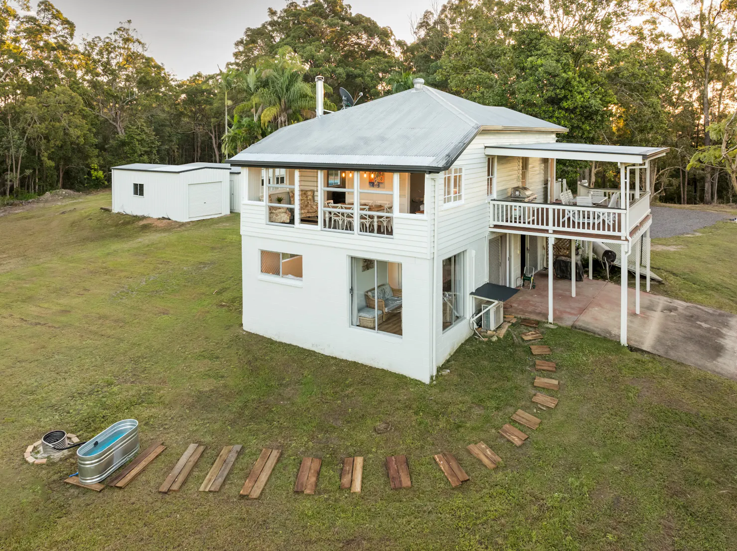 The beautiful cottage situated on 50acres of countryside.