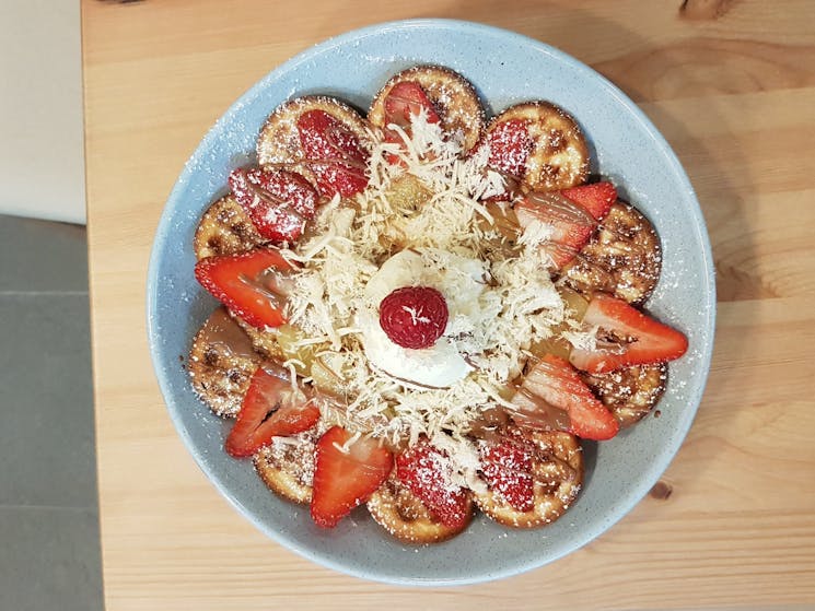 Freshly made Waffles