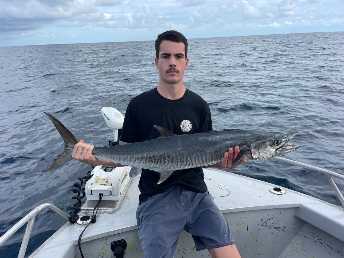 Bait fishing for Spanish Mackerel while on the Great Barrier Reef from Cairns!