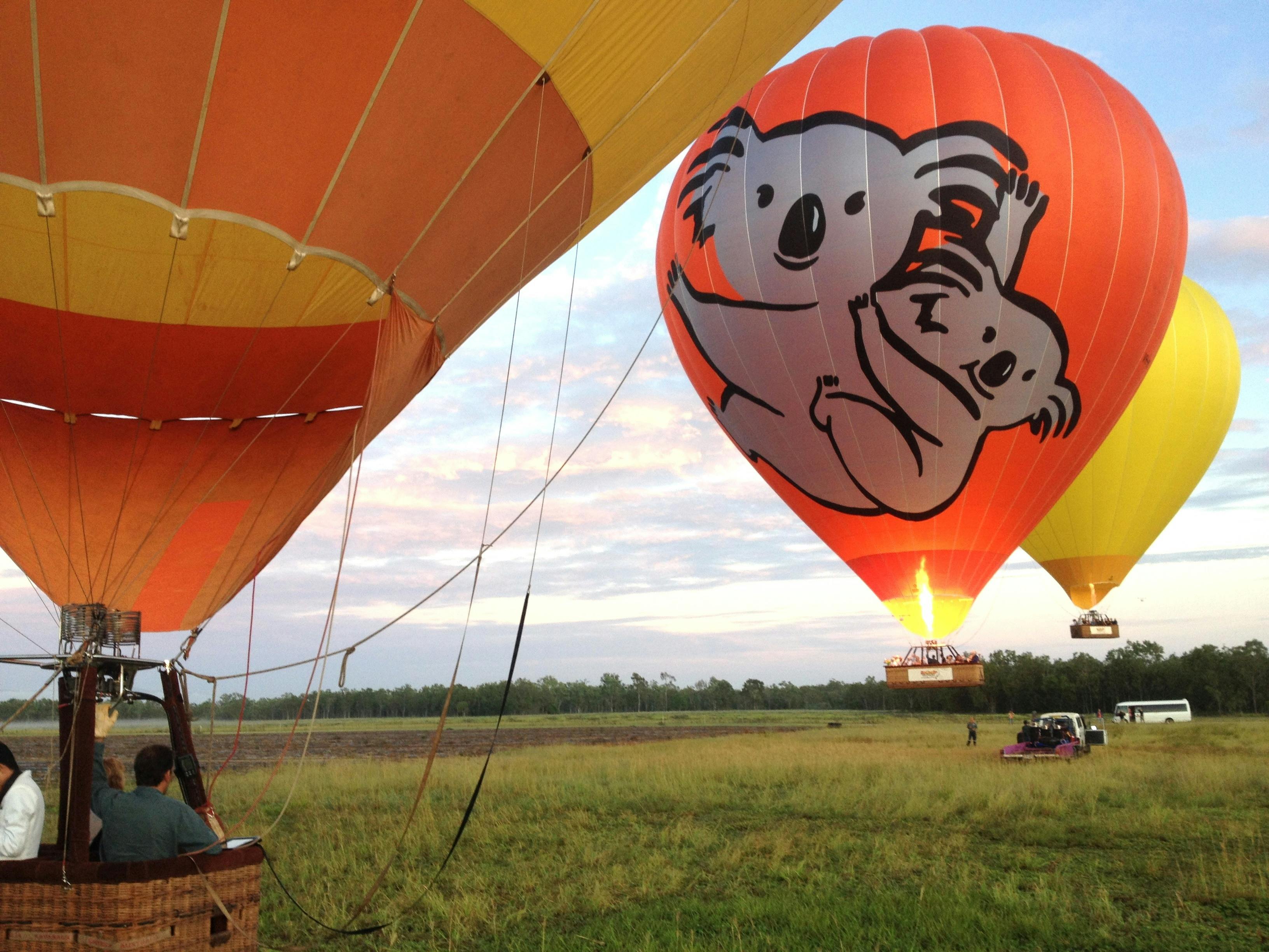 VIP upgrade Brisbane Hot Air Ballooning and O'Reilly's Vineyard Breakfast and Door to Door Transfers