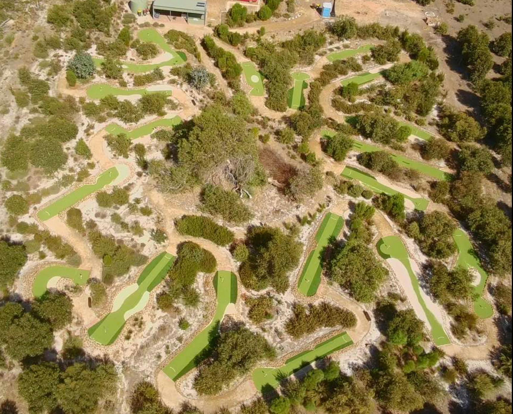 Kangaroo Island Mini Golf from the sky