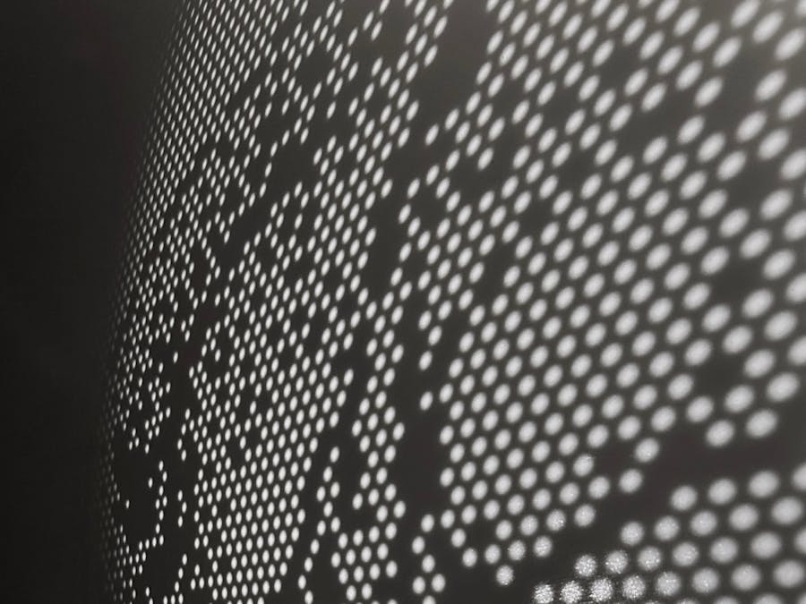 perforated black metal panel