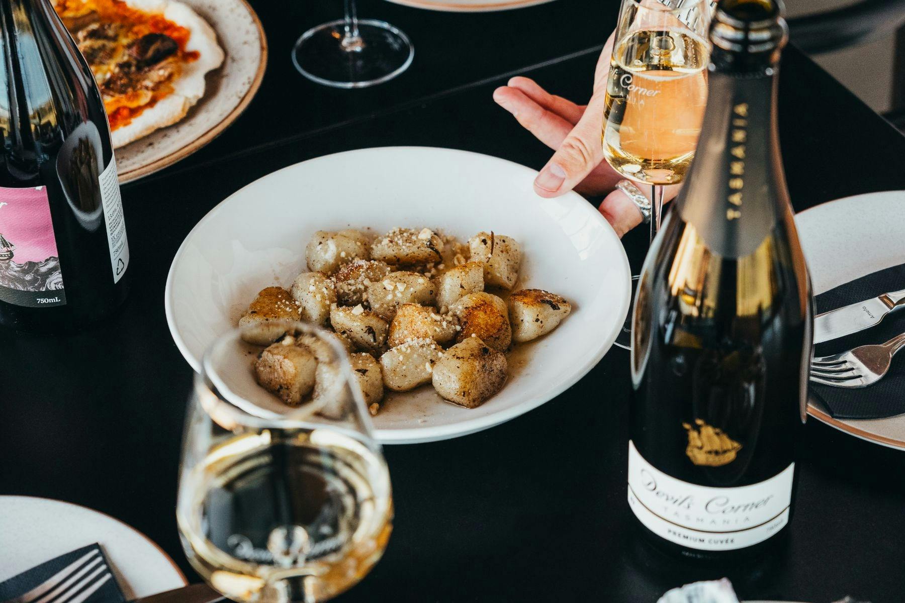 Pasta an Bubbles