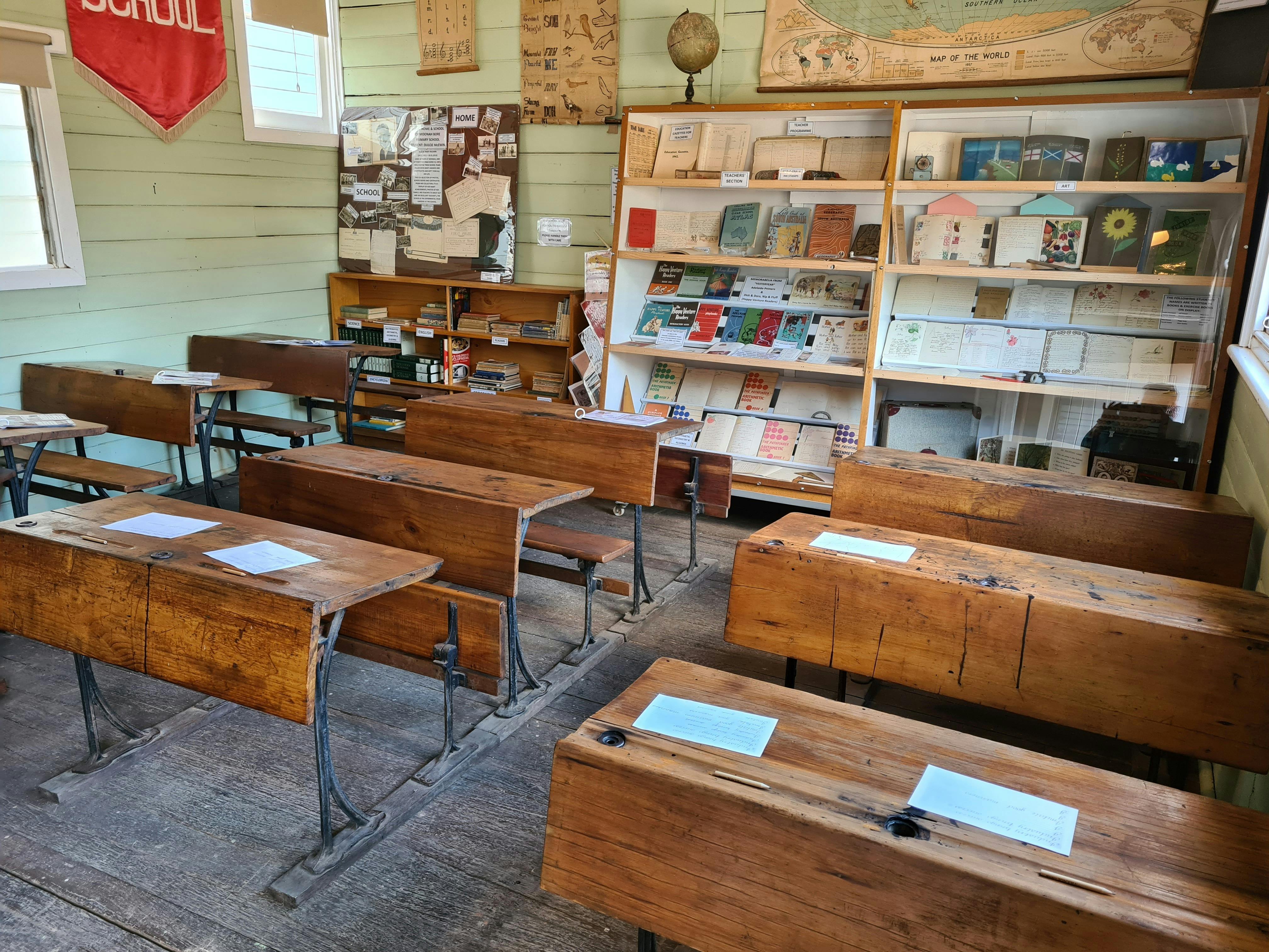 Originally the Bandon School, rebuilt at the Village in 1971.