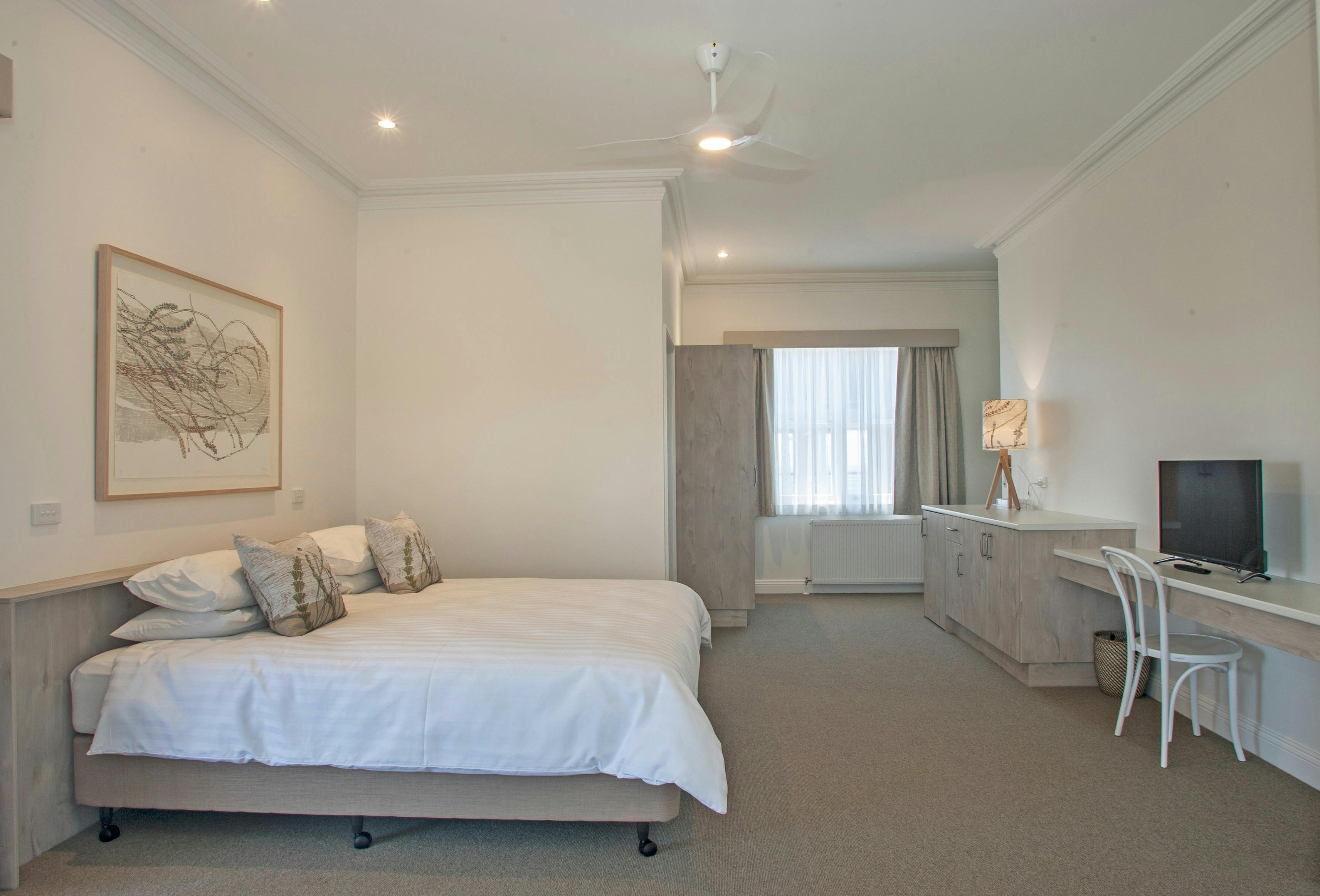 Heritage Suite in the heritage section above the bar at the Tathra Hotel.