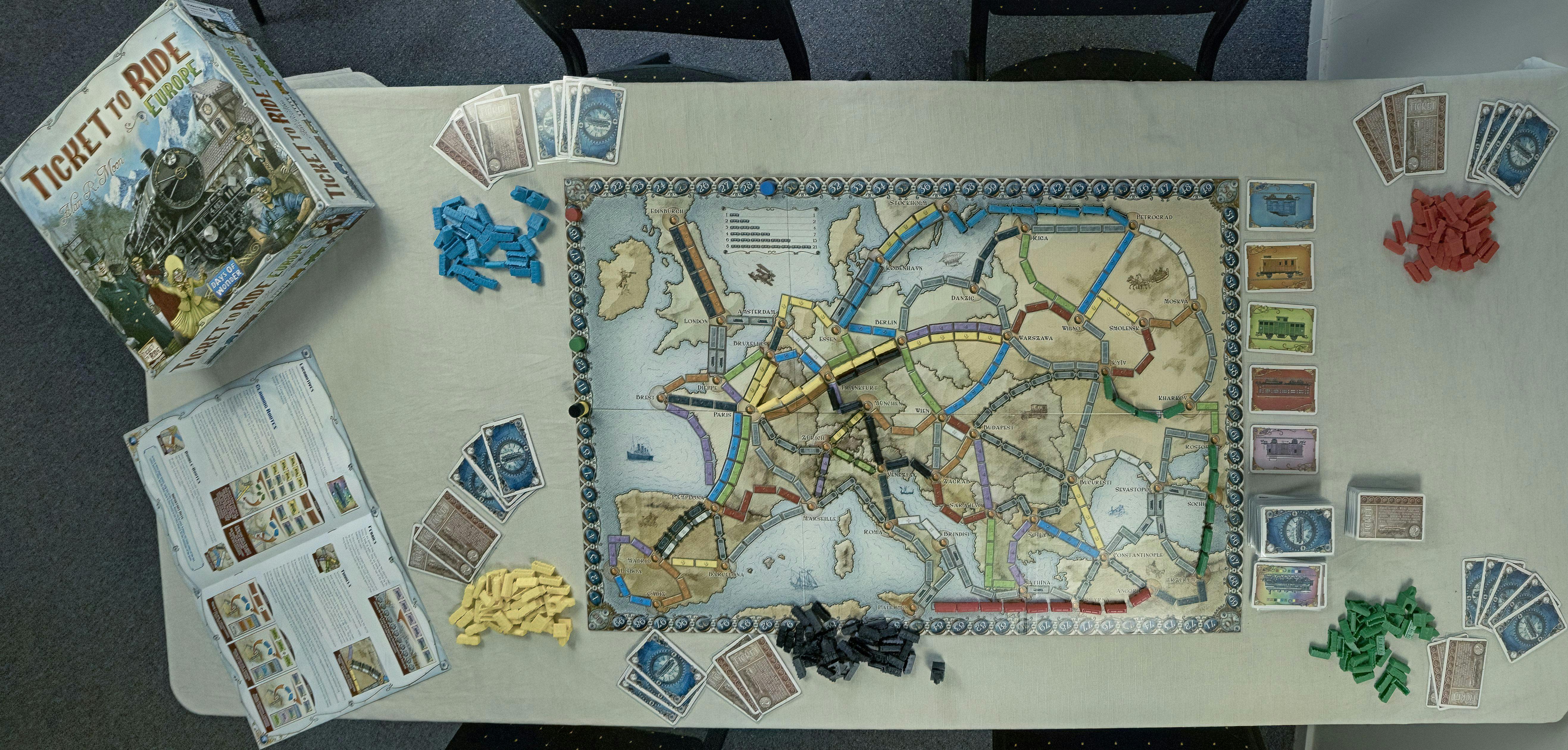 In this game your goal is to  build train routes that fulfill your tickets and score the most points