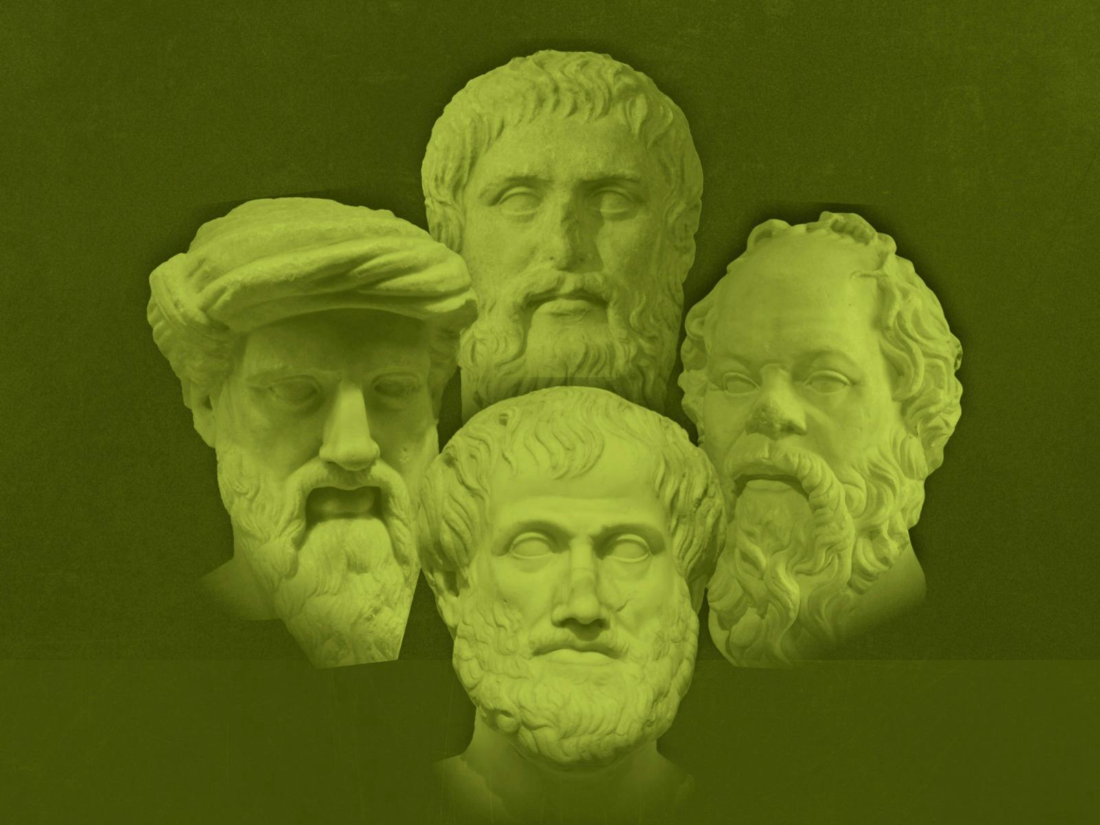 greek philosophers in green