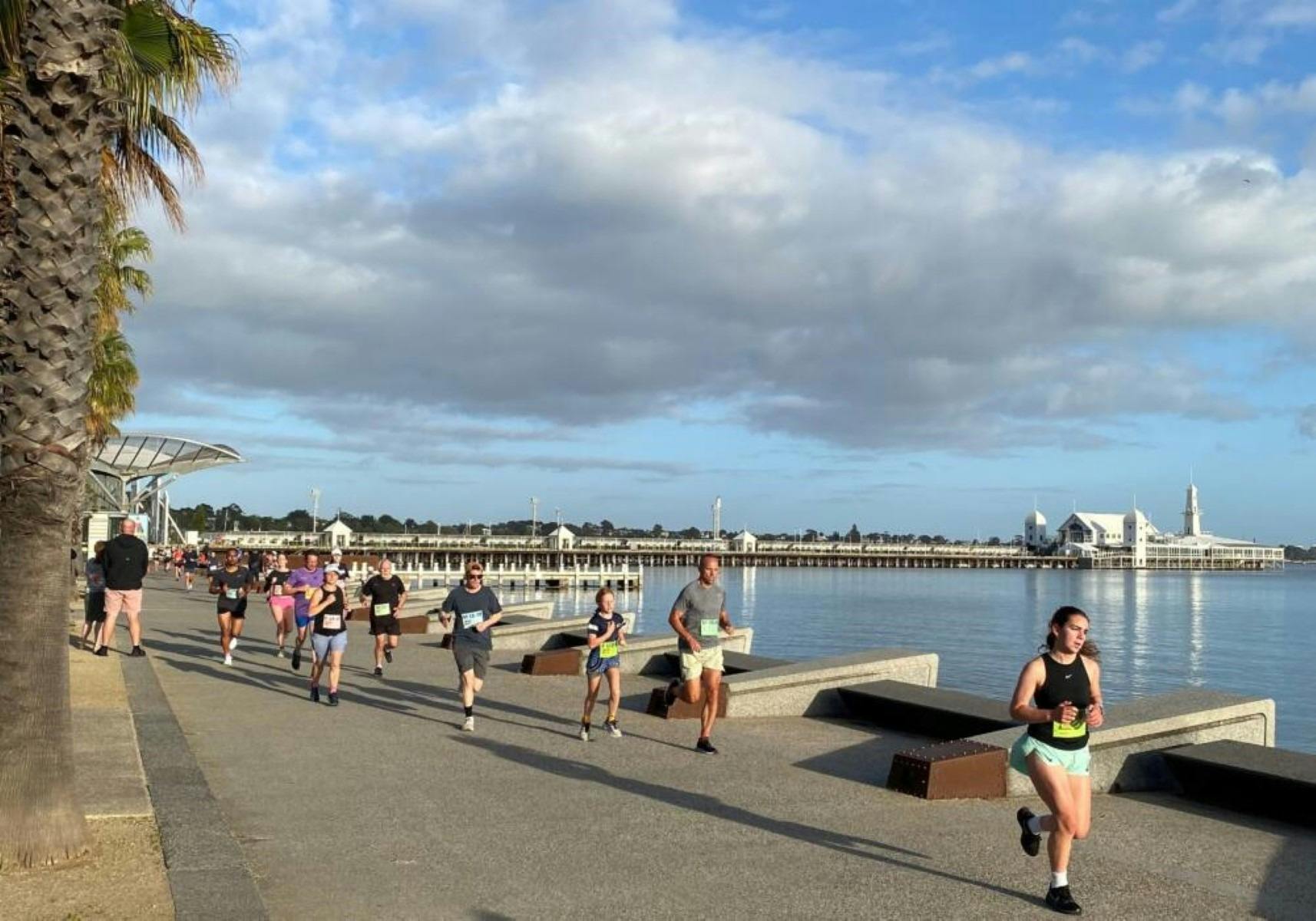 About half way through the race