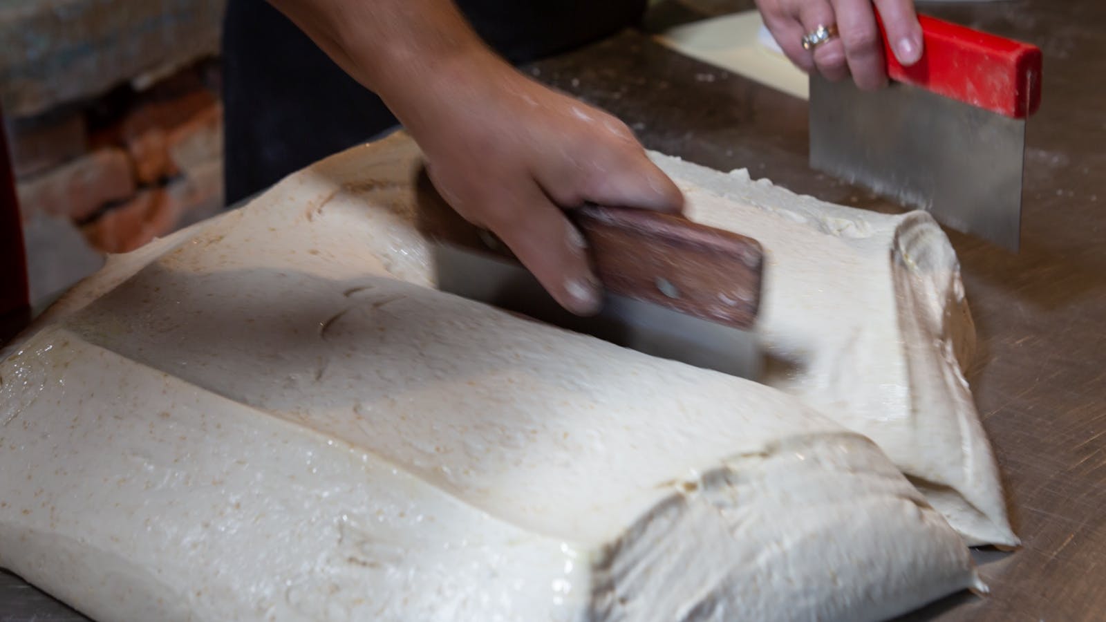 portioning dough