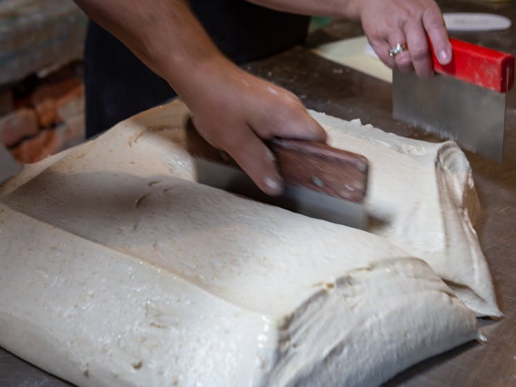 cutting dough