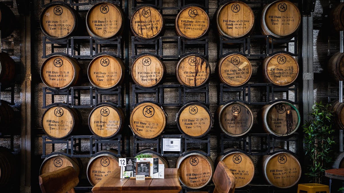 Enjoy a tasting or two in amongst the Barrels