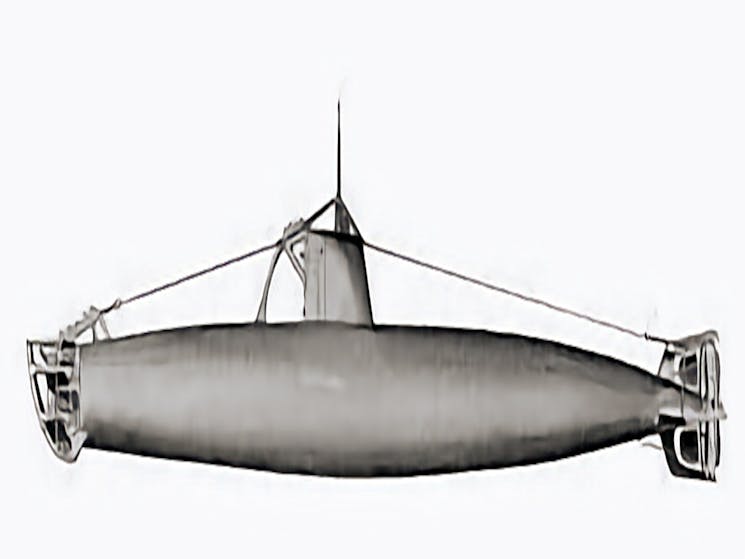 Drawing of Japanese Mini Submarine