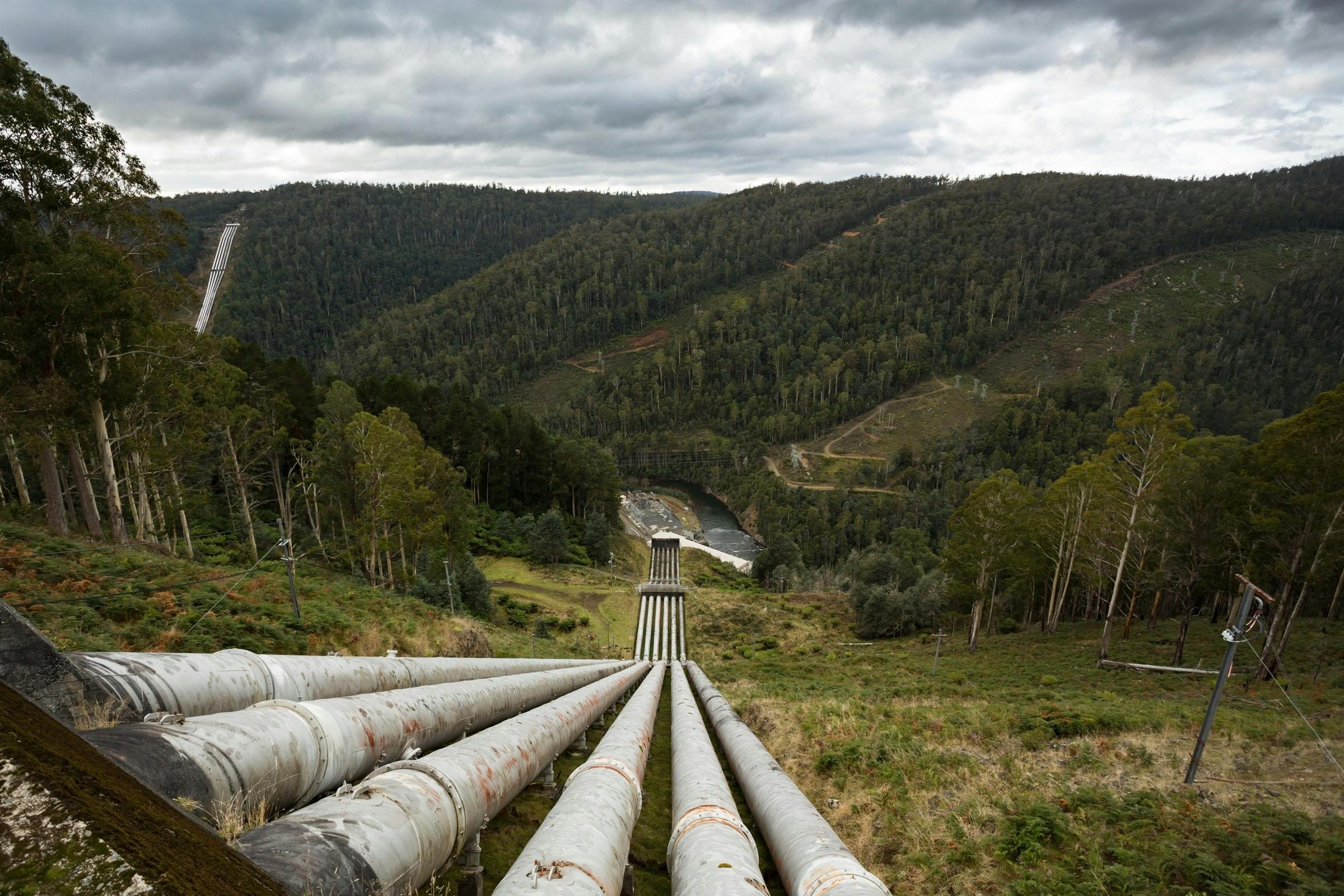Penstocks visible from the lookout
