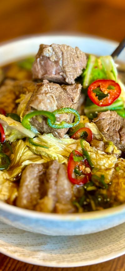 Tender beef in spicy and aromatic broth — LOLO and LOLA’s winter soup special.