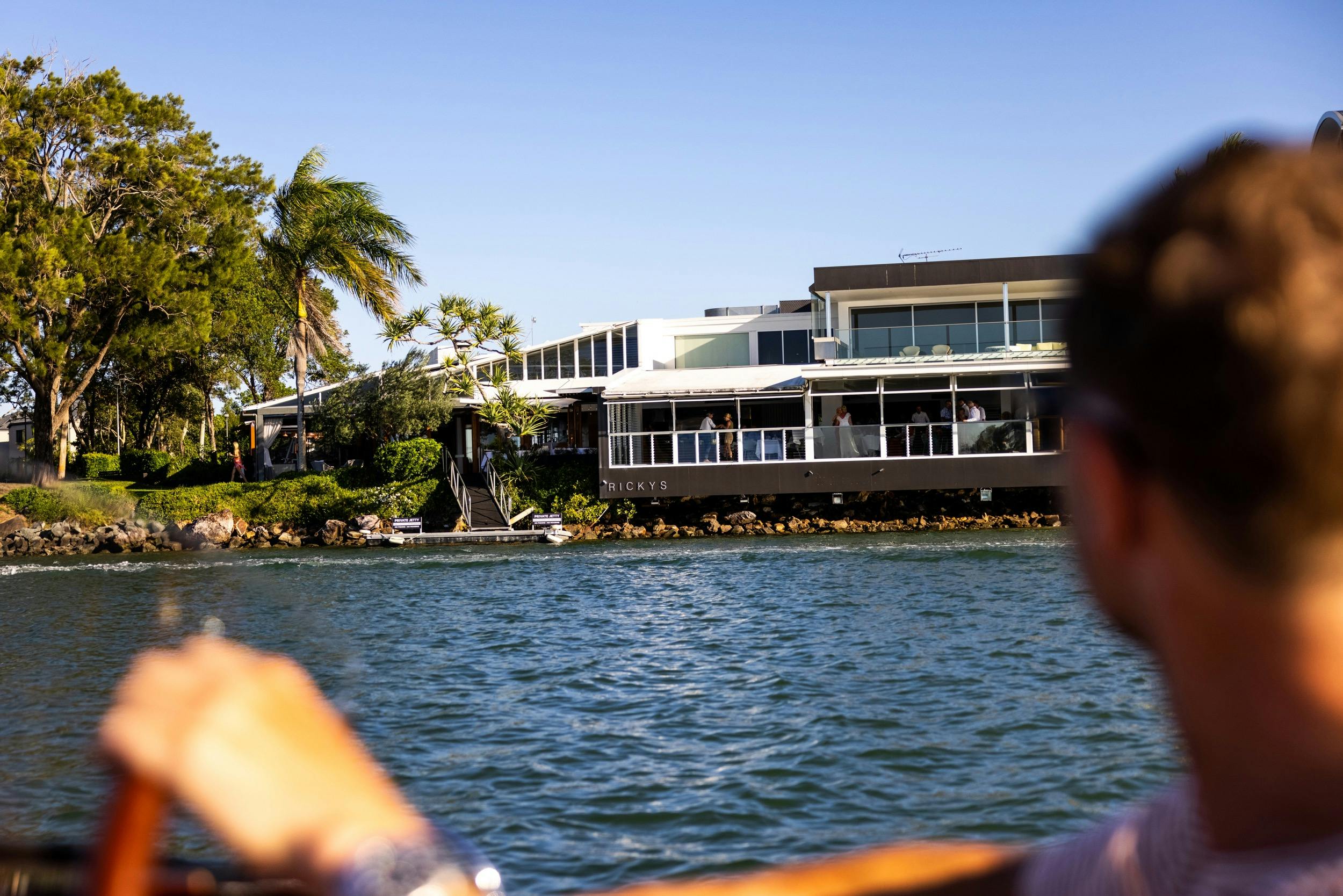 Rickys restaurant from water