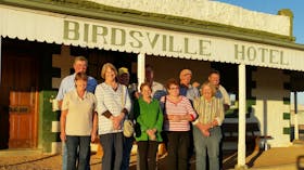 Our group outside Birdsville Hotel