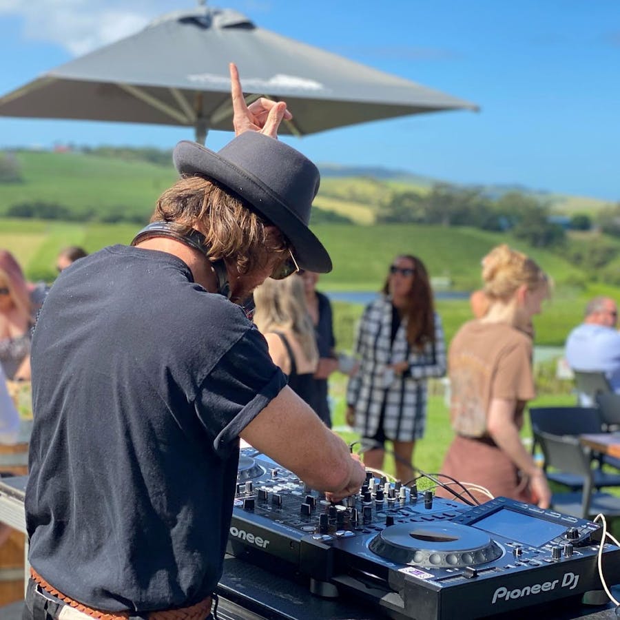 DJ playing at Crooked River Estate