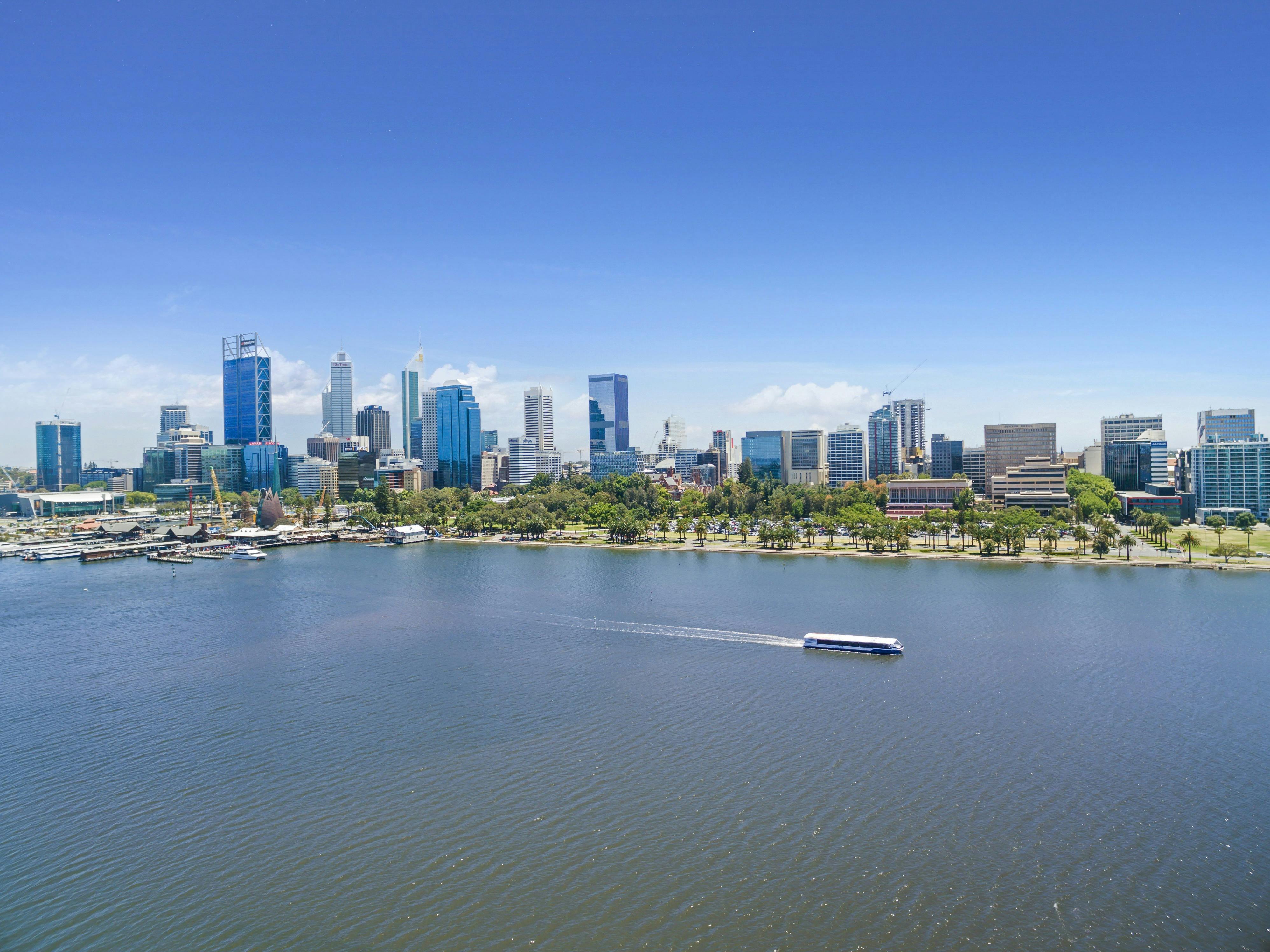 Captain Cook WA  City Background swan river drone image