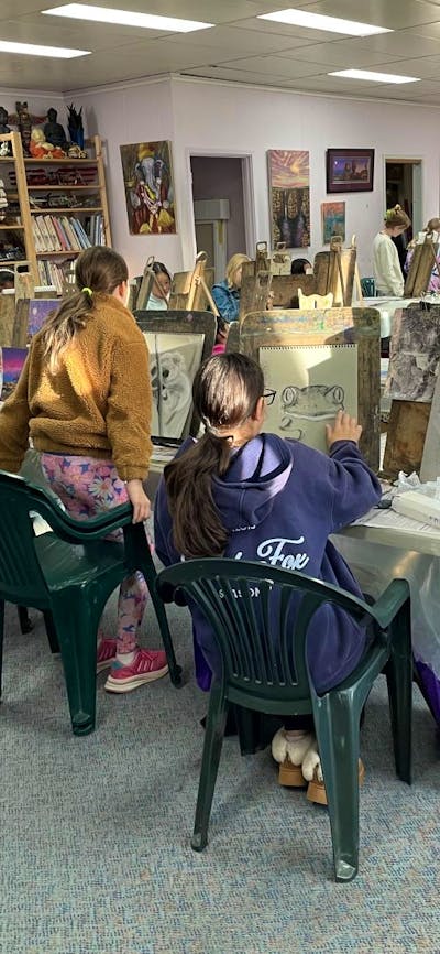 Students and Art Teachers in Studio 1