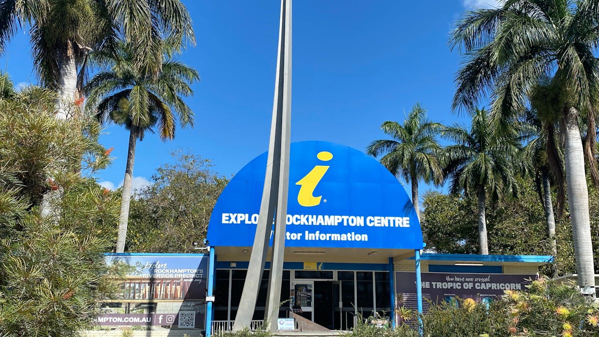 Capricorn Spire landmark positioned out side of the Explore Rockhampton Visitor Information Centre Capricorn Spire landmark positioned out side of the Explore Rockhampton Visitor Information Centre