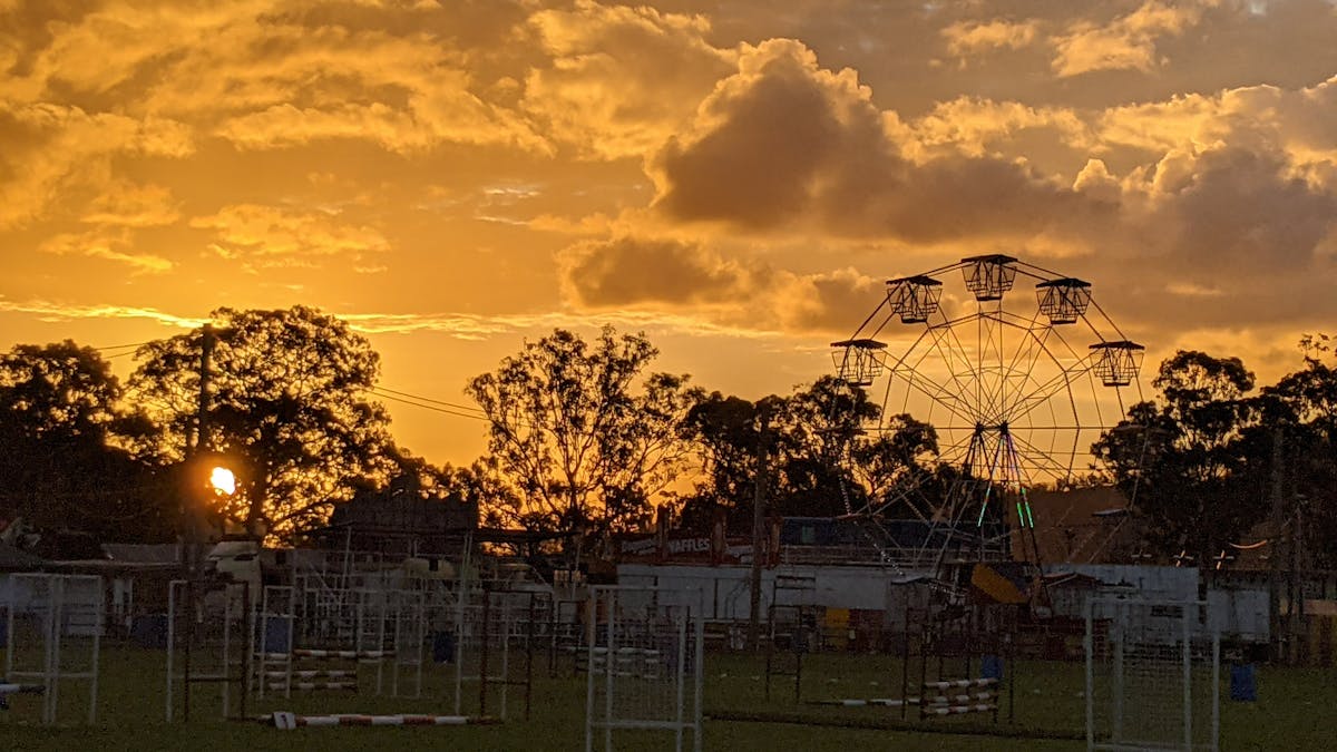 Sunset at the Stanthorpe Show