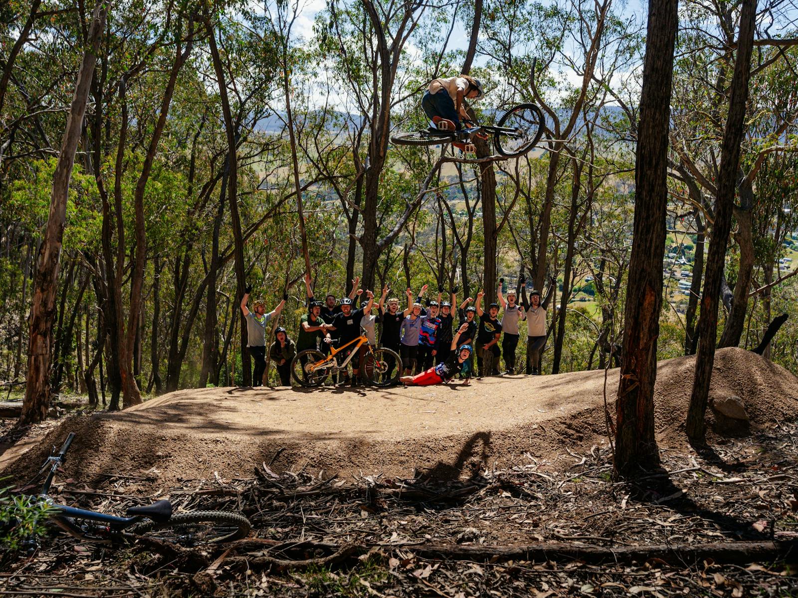 Rider on Flomeo freeride trail