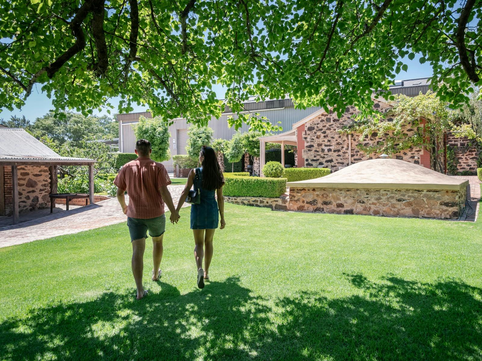 Self-guided tour of Langmeil's historic settlement buildings and beautiful winery grounds