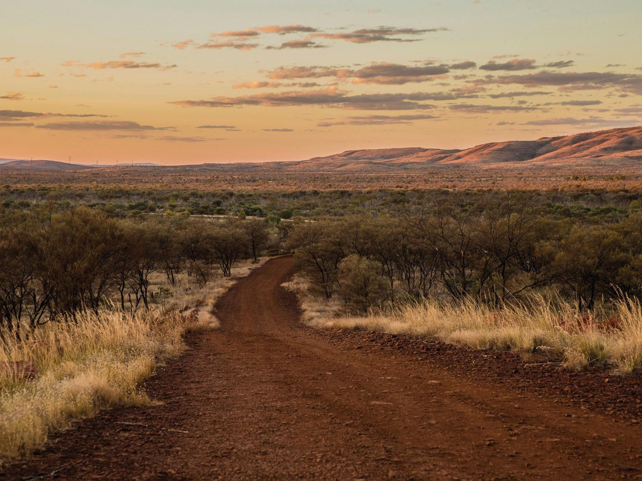 Road from Tom Price to Karijini National Park, Western Australia