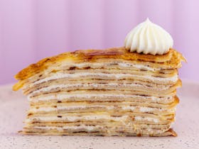 Crepe Cake on a plate
