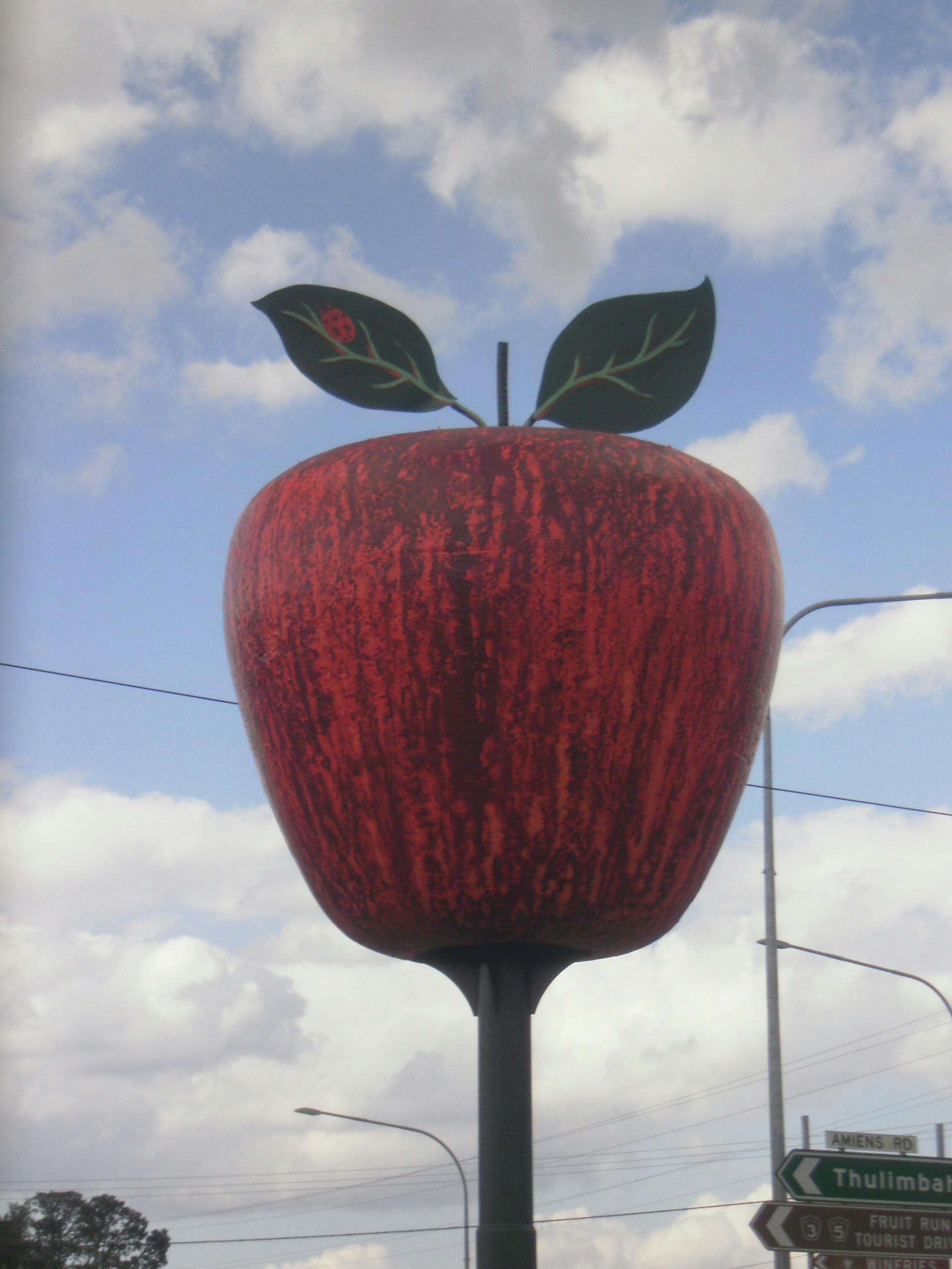 a big red apple
