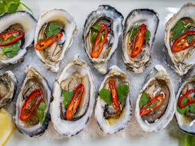 Enjoy world renowned Coffin Bay oysters fresh daily