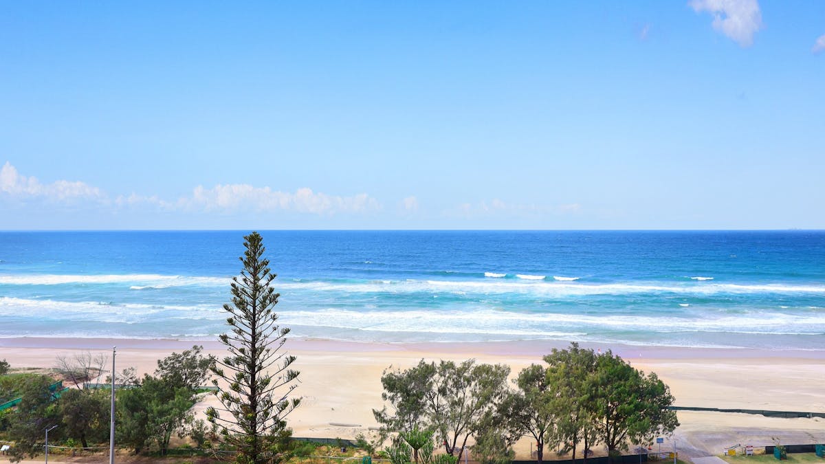 View from the balcony of level 11 of Seacrest Apartments - Gold Coast Holidays, Australia