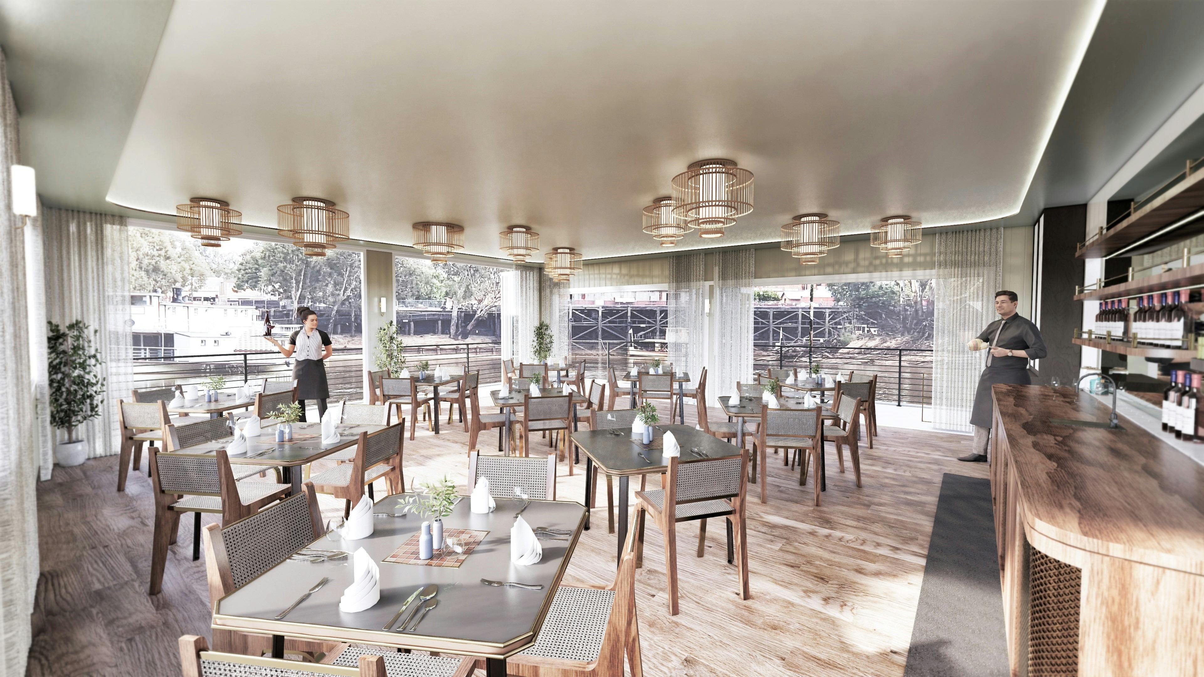 a dining area onboard the PS Australian Star